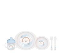 Saro Baby Vajilla Pocket Jungle Party Mono | Precio, Comprar n/a Plato + Cuenco + Taza + Cuchara + Tenedor