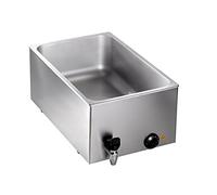 SARO BMH 160 Baño maría para recipiente GN, con grifo de drenaje , para 1/1, 2 de 1/2 o 3 de 1/3, acero inoxidable, para GN hasta 150 mm de profundidad, ajuste de temperatura hasta 100 °C