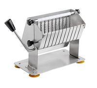 SARO CALLAS Cortador manual de salchichas con curry, 11 rebanadas de 18 mm, para salchichas de hasta 210 mm, desmontable, con ventosas, 340 x 155 x 210 mm (A x L x H)