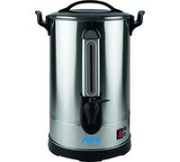 SARO CAPPONO 60 Cafetera con filtro redondo, 8,3 l, 60 tazas, acero inoxidable, doble pared, visor de nivel, función de infusión y mantenimiento del calor, 1,6 kW