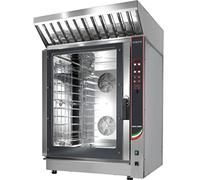 SARO CL 10 Vaporizador combinado, 10 bandejas, cocción al vapor a 100 °C, 10 programas, sensor de temperatura central, conexión fija de agua, 280 °C