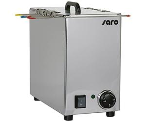 SARO DAMO Hervidor de huevos, para 6 huevos, acero inoxidable, termostato regulable y de seguridad, marcador de color, temperatura 0-90 °C, 1,2 kW