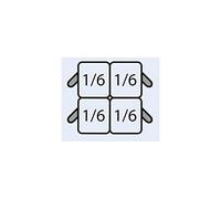 SARO - E7/CPCEXA - Juego de cesta para pasta (4 x 1/6 GN)