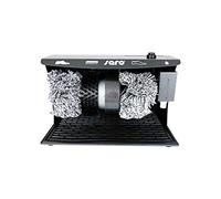 SARO ESP 006 Limpiabotas, 2 cepillos para pulir y cepillo para limpiar, interruptor de pedal, dispensador de crema para zapatos, color antracita