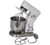 SARO FP 107 Batidora planetaria, incluye gancho amasador, batidor de varillas y batidor plano, recipiente de acero inoxidable, 7,5 l, velocidad continua, 0,5 kW