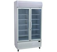 Saro Frigorífico con 2 puertas de cristal, color blanco, modelo G 885