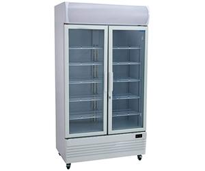Saro Frigorífico con 2 puertas de cristal, color blanco, modelo G 885