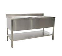 Saro - Grifo para fregadero con 2 platillos (700 mm de profundidad, 1200 mm)