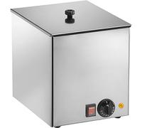 SARO HD 100 Calentador de salchichas de acero inoxidable, con rejilla y luz indicadora, mantiene las salchichas calientes, temperatura hasta 110 °C, 230 V, 1 kW
