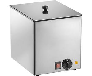 SARO HD 100 Calentador de salchichas de acero inoxidable, con rejilla y luz indicadora, mantiene las salchichas calientes, temperatura hasta 110 °C, 230 V, 1 kW