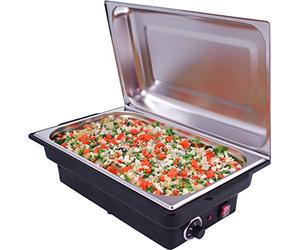 SARO LORENA Bufetera eléctrica, 3 l, con recipiente GN 1/1, regulador de temperatura (nivel 0-5), acero inoxidable y plástico, protector térmico