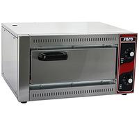 SARO PALERMO 1 Horno pizzero para 1 pizza de hasta 33 cm Ø, con piedra refractaria, modelo de mesa, calor superior e inferior regulable, carcasa de acero inoxidable, 300 °C, 2,5 kW