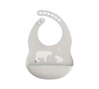 Saro Party Babero de Silicona Polaris Gris