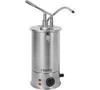 SARO PD-17 Dispensador térmico de Salsa, 3 l, Acero Inoxidable, Sistema de Clic, porciones de hasta 40 ml, advierte si Funciona en seco, 1,5 kW