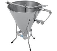 SARO PT-3 Embudo dosificador, 1,8 l, acero inoxidable, 3 boquillas (4/ 5/ 6 mm Ø), con estructura y válvula de bloqueo, para salsas, masa y decoración