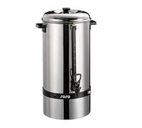 SARO SAROMICA 6015 Cafetera con filtro redondo, 15 l, 100 tazas, acero inoxidable, prepara el café y lo mantiene caliente, grifo de seguridad, visor de nivel, 1,5 kW