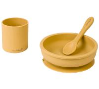 Saro Set de Alimentación Silicona Mostaza 3 pzs