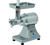 SARO SORENTO Picadora de carne, 100 kg/h de potencia, tornillo sin fin de acero inoxidable, 2 discos perforados (6/8 mm), cuchilla de corte en cruz, empujador y embudo para embutidos, 0,55 kW