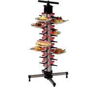 SARO TM-36 Plate-Mate® Sistema de apilamiento de Platos para 36 Platos o Cuencos, Columna giratoria, Base de Acero Inoxidable, Altura Ajustable, Modelo de Mesa