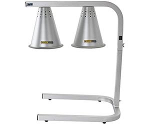 SARO TOSCA Lámpara de aluminio para mantener el calor, altura regulable, 2 bombillas infrarrojas (E27), para recipiente GN 1/1, con interruptor, 230 V, hasta 250 W