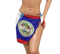 Sarong Bandera Mitad Guatemala, Mitad Belice Bikini Cubierta Sarong Corto Falda Cruzada Elegante Bikini Cover Up para Viajes Vacaciones Piscina