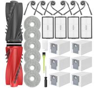 Saros 10R / 20 Set Accesorios Recambios para Roborock Saros 10R / Saros 20 / Qrevo CurvX/Curv 2 Pro / 10R Set Repuestos Kit 2 Cepillos Principales 6 Bolsas Polvo 4 Filtros 6 Paños 4 Cepillos Laterales
