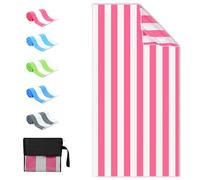 Sarsumir Toalla Playa Grande 90x180cm Toalla de Playa de Microfibra para Gimnasio Viajes Natación Piscina Yoga Camping Deportes Secado rápido Toalla Playa Hombre Mujer, Rosa