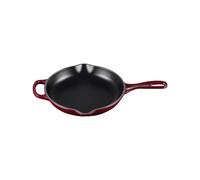 LE CREUSET Signature 20182239490422 Sartén de hierro fundido esmaltado con mango auxiliar y dos labios de vertido, 23 cm, granate