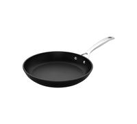 Le Creuset Sartén baja de aluminio antiadherente, diámetro 24 cm, para todas las fuentes de calor, incluso la inducción, Antracita/Plateado, 51112240010002