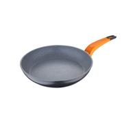 San Ignacio Lava - Sartén de 24cm - Fabricado en Aluminio Forjado - Revestimiento Interior Y Exterior Mármol Gris De Whitford - Mango Soft Touch - Protector De Llama Con Pintura - Inducción Total