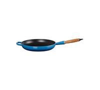 Le Creuset Sartén Signature con mango de madera de hierro fundido, 28 cm, 2, 6 L, Azure, 20258282200422