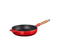 Le Creuset Sartén Signature con mango de madera de hierro fundido, 28 cm, 2, 6 L, Cereza, 20259280600422