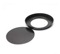 Sartén acanalada de 9 pulgadas con base extraíble para hornear flan, pastel de crisantemo, pizza y otros alimentos para horno