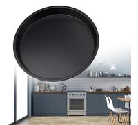 Sartén antiadherente de acero al carbono, bandeja redonda para hornear pizzas, carne, pescado, pollo, disponible en varios tamaños para adaptarse a hornos estándar (9 pulgadas)