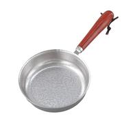 Sartén antiadherente de acero inoxidable de 12 cm con patrón de copo de nieve, sartén pequeña de fondo plano para una sola porción y fácil de limpiar, compatible con todas las estufas