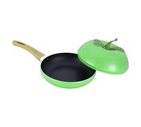 Sartén antiadherente de base gruesa - cacerola de fruta de 21 cm, tapa de cacerola, utensilios de cocina para nadar, olla de cocina para enlatar | olla potente versátil para sopa de, verduras