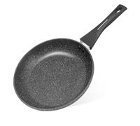 Sartén Antiadherente de Piedra, Sartén con Revestimiento Particulas de Piedra, Fondo Full Induction, Apta para Todo Tipo de Cocinas, Incluida Inducción y Puede Lavavajillas, Negro (Ø 30 cm)