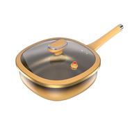 - Sartén antiadherente de titanio | Utensilio de cocina con tapa compatible con cocina eléctrica de inducción para tortilla y crepe