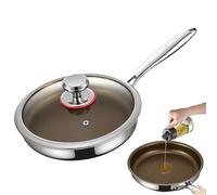 Sartén antiadherente genérica, de titanio, calefacción uniforme - Gran sartén antiadherente de cocina, para inducción, cocina eléctrica, tortilla de huevo filete carne, casa cocina restaurante