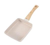 Sartén antiadherente rectangular for tortilla japonesa con mango desmontable anti-escaldaduras for todo tipo de estufas(3pcs White Set)