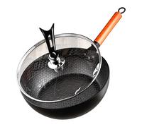 Sartén antiadherente, sartenes de hierro para cocinar con tapa, sartén martillada hecha a mano, utensilios de cocina para comedor, horneado familiar, camping al aire libre, cocina de inducción