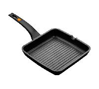 Plancha Grill Antiadherente Eficiente Cm 28 Negro Pinti Inox