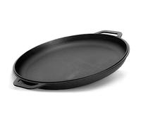 Sartén con tapa de 40 cm de diámetro de hierro fundido, tapa universal, sartén para servir, inducción de hierro fundido, sartén para parrilla de gas, horno, hoguera y todo tipo de fuegos