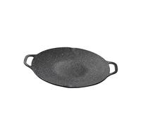 Sartén coreana para barbacoa para acampar y al aire libre con asas, utensilios de cocina de aluminio fundido, 30 cm de diámetro