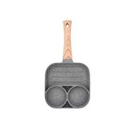 Sartén de 2/4 agujeros, sartén para tortillas, sartén antiadherente con mango de jamón, olla para tortilla engrosada, huevo antiadherente (color: 2 agujeros) (2 agujeros) (2 agujeros)