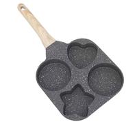 Sartén de 4 huevos - 18cm 4 tazas Antiadherentes Granito Tortilla Sartén de tortilla, Desayuno Sartén para Tortilla | sartenes de desayuno con corazón Estrella Círculo Formas Aleación de aluminio