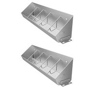 Sartén de acero galvanizado, diseño sin residuos para una alimentación eficiente, ideal para caballos de granja y ganado al aire libre
