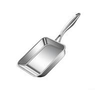 Sartén de acero inoxidable 316 con parte inferior de múltiples capas para una distribución uniforme del calor, antiadherente utilizando efecto de película de aceite físico para cocinar Tamagoyaki