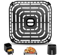 Sartén de aire para freidora de aire COSORI TurboBlaze de 6 cuartos de galón, antiadherente de 8.9 x 8.9 pulgadas, estante cuadrado de repuesto para freidora de aire, accesorios de parrilla con