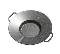 Sartén de aleación de aluminio de 42 x 37 x 6 cm, antiadherente, bandeja profunda con asas para interiores y exteriores, camping, barbacoa, comedor familiar, picnic, viajes, comidas rápidas